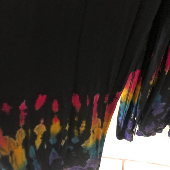 Long Tie Dye Skirt with Slits - Picture 2 of 10